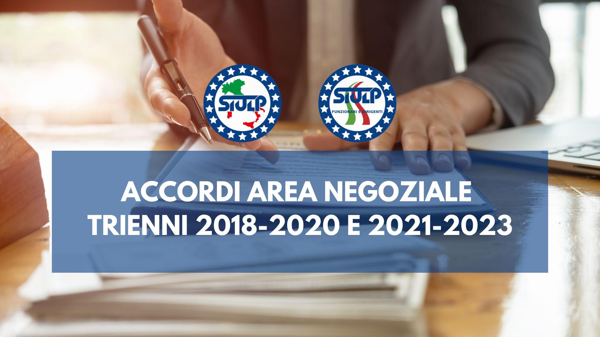 Accordi Area negoziale trienni 2018-2020 e 2021-2023