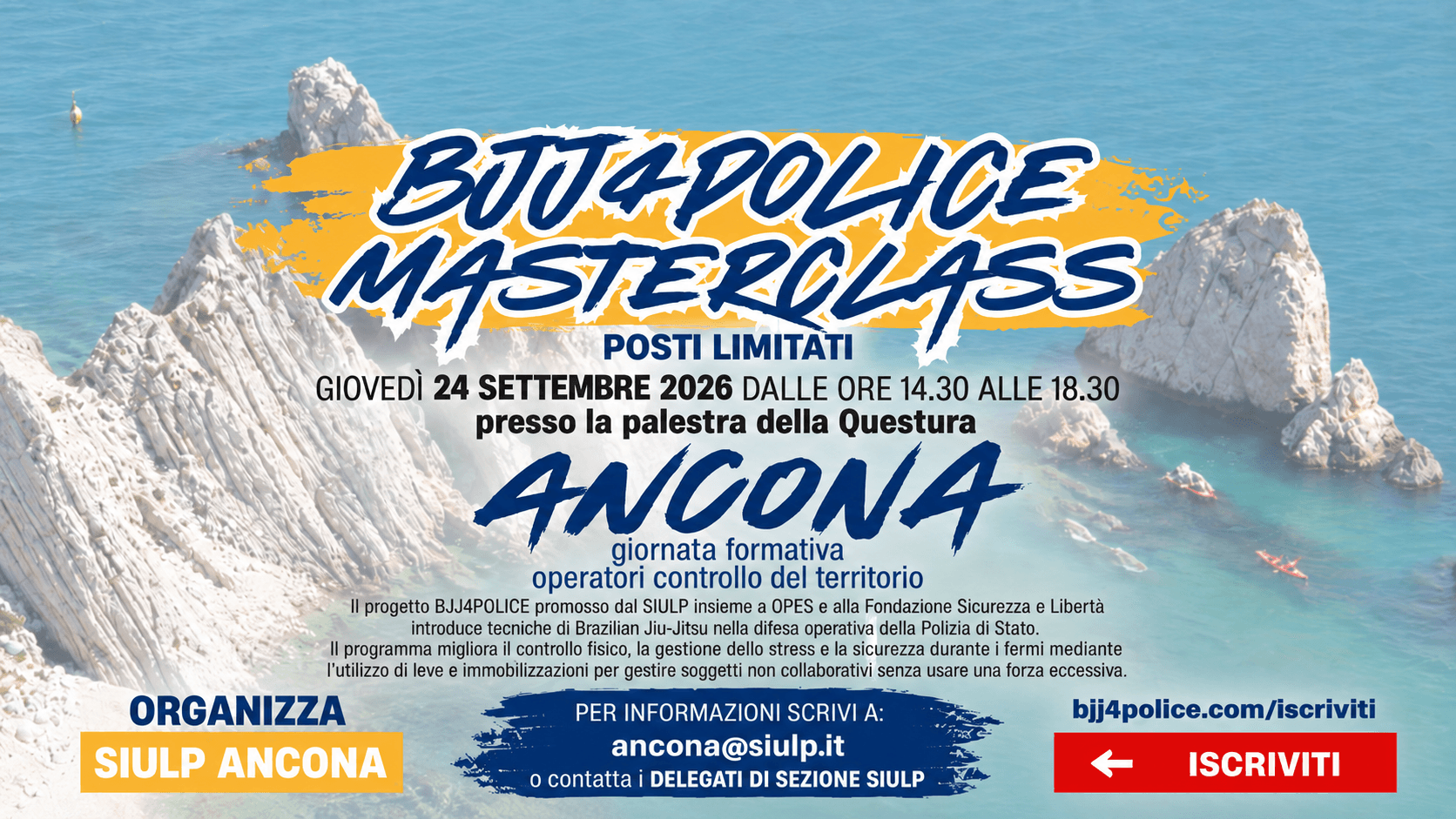 BJJ4POLICE Masterclass – Ancona 24 settembre 2026