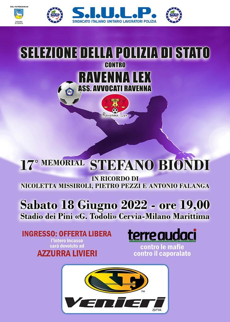 17° Memorial Stefano Biondi – Sabato 18 Giugno 2022