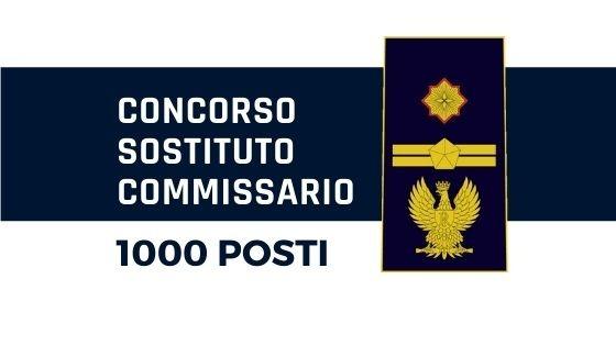 Concorso per 1000 posti qualifica sostituto commissario