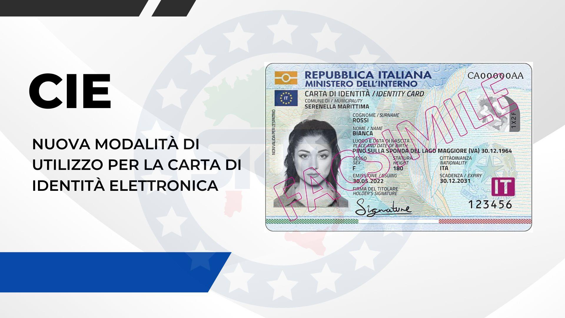 Nuova modalità di utilizzo per la carta di identità elettronica