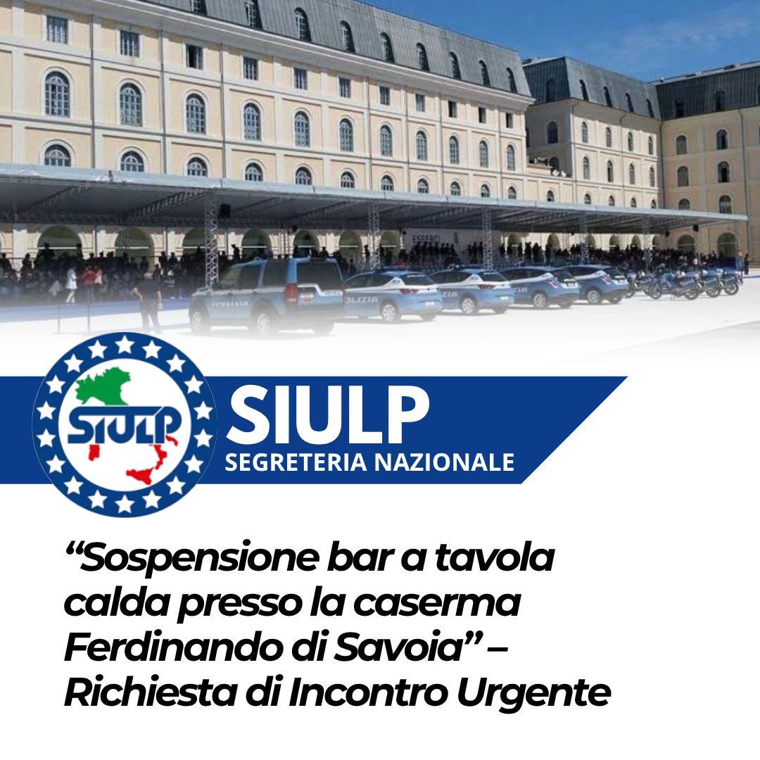 Sospensione bar a tavola calda presso la caserma Ferdinando di Savoia