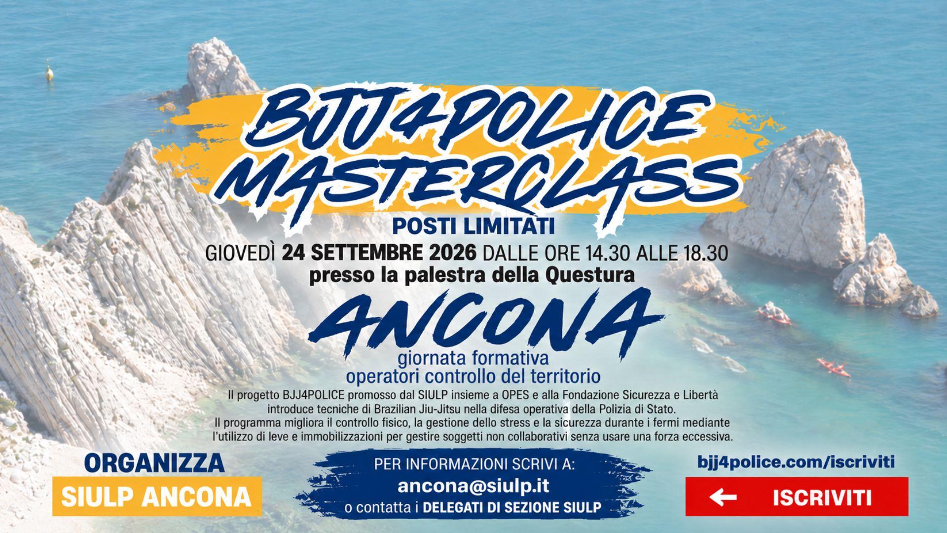 BJJ4POLICE Masterclass – Ancona 24 settembre 2026