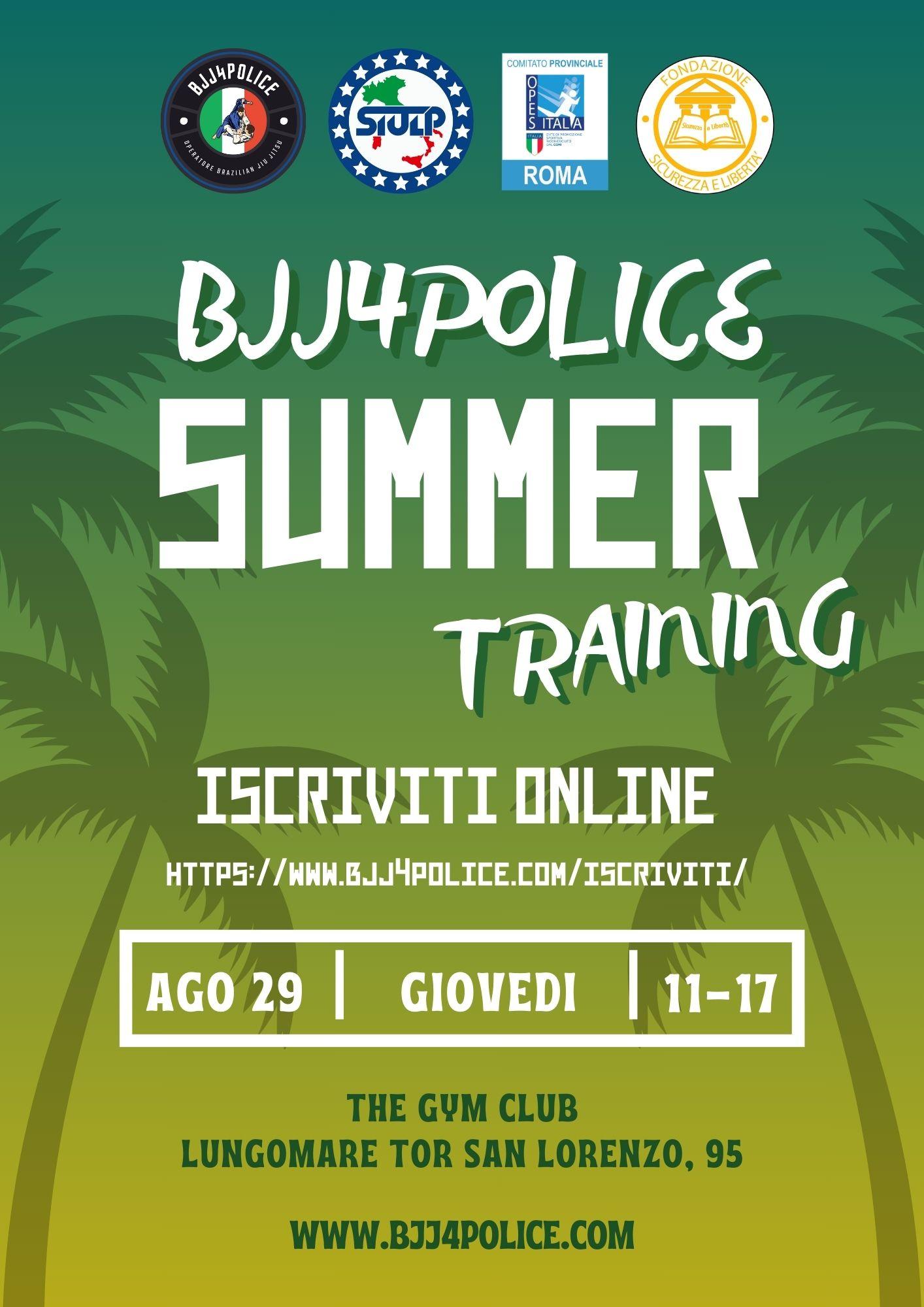 Workshop Avanzato BJJ4Police: Formazione e Relax