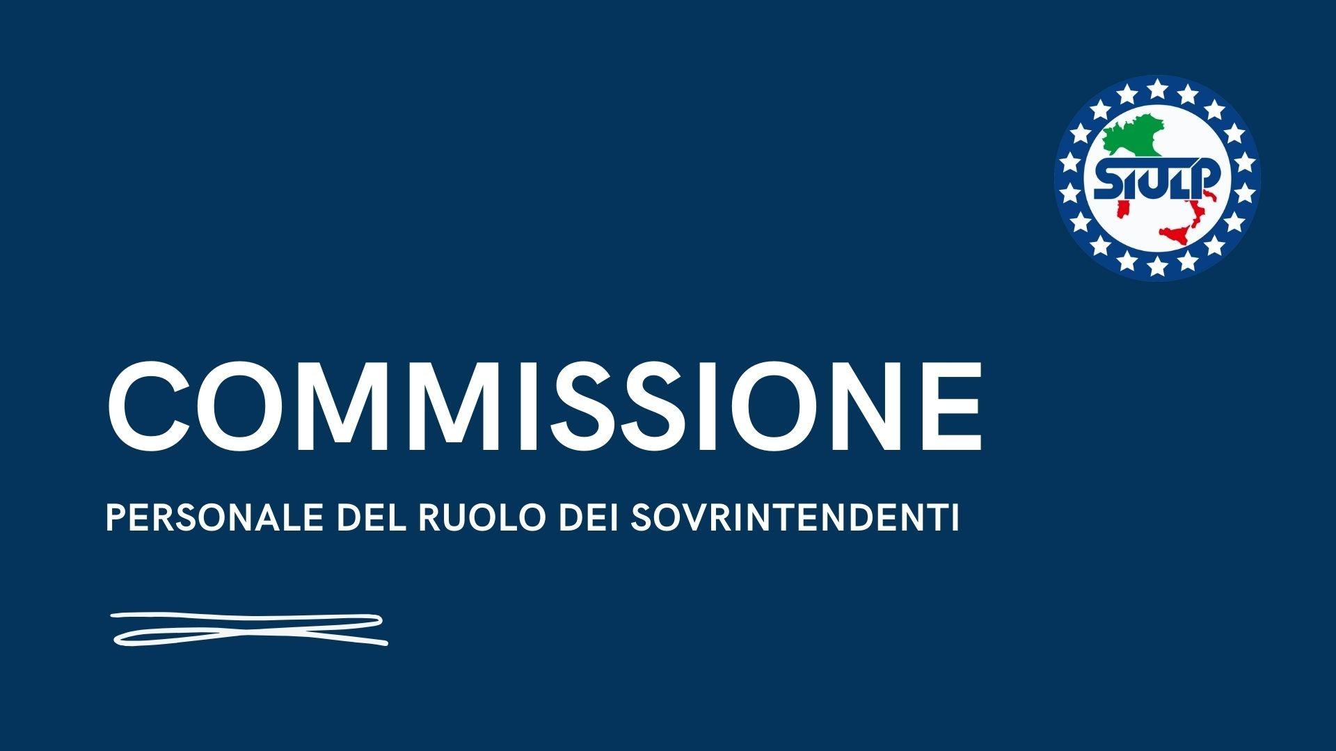 Commissione personale sovrintendenti 15 -10-21