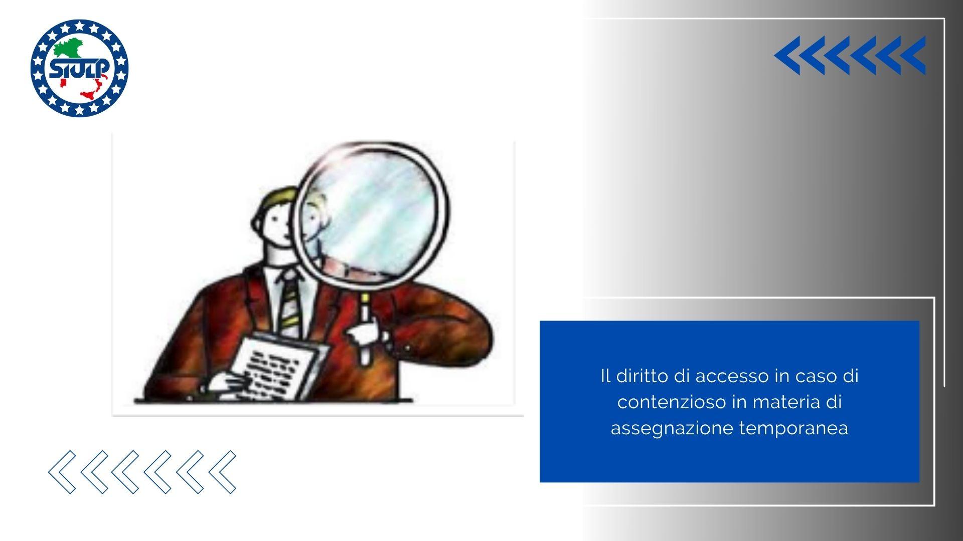 Il diritto di accesso in caso di contenzioso in materia di assegnazione temporanea