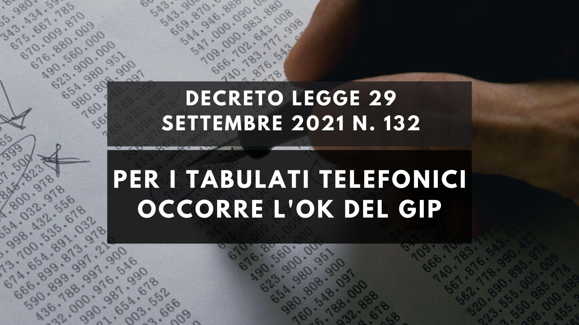 Per i tabulati telefonici occorre l'ok del GIP