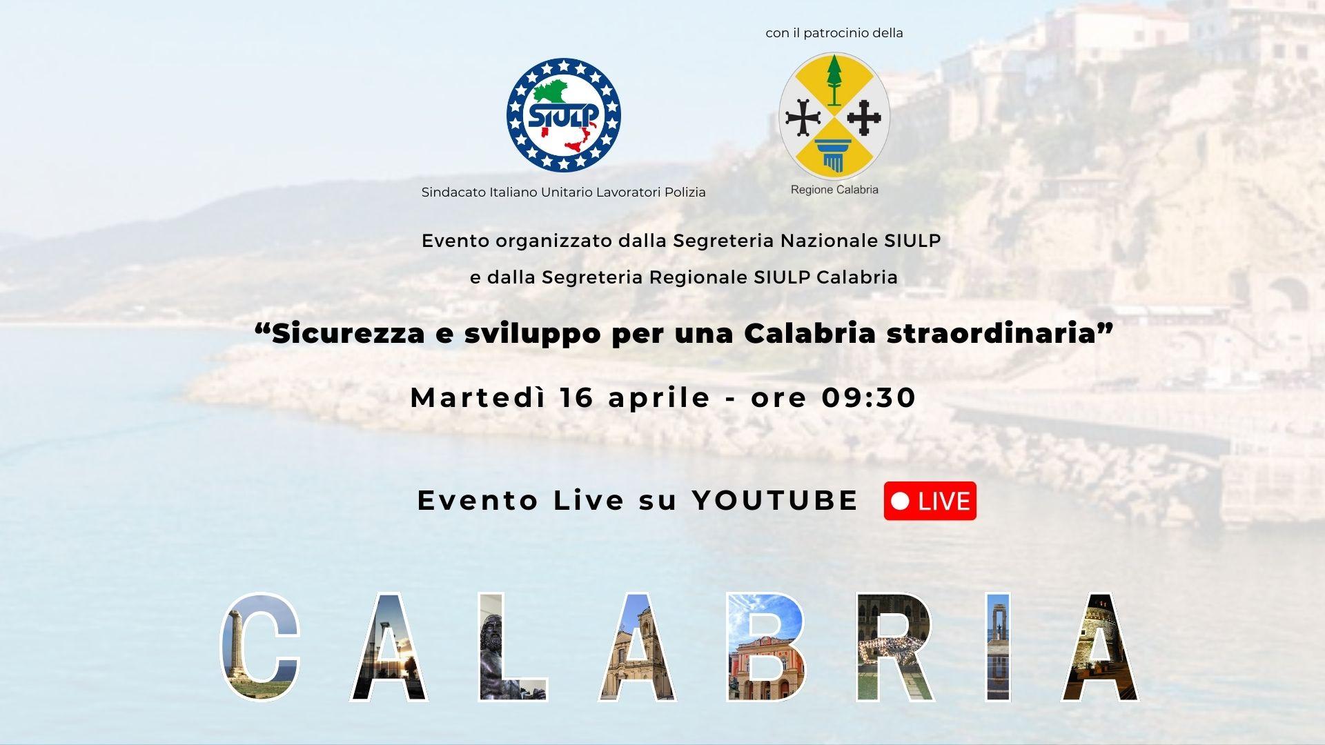 Convegno – Sicurezza e Sviluppo per una Calabria “Straordinaria”