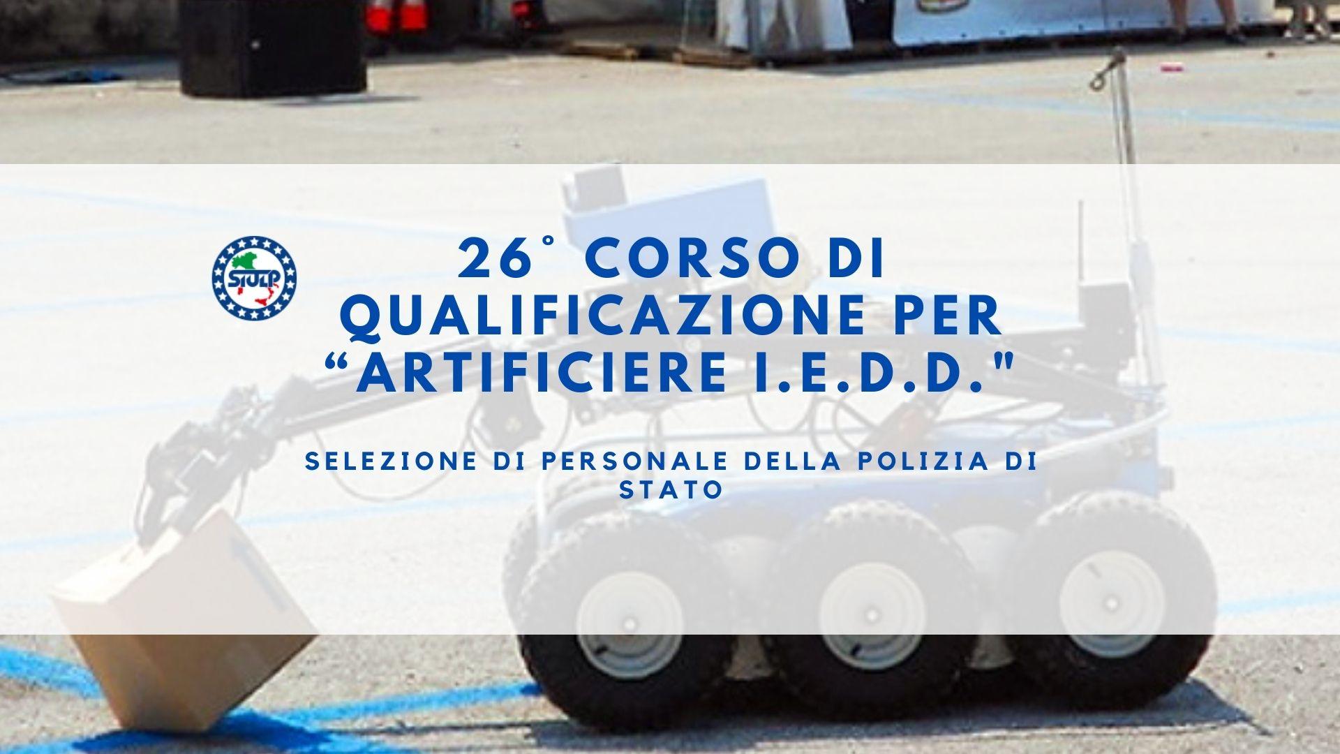 Selezione Personale 26° Corso “ARTIFICIERE I.E.D.D.”