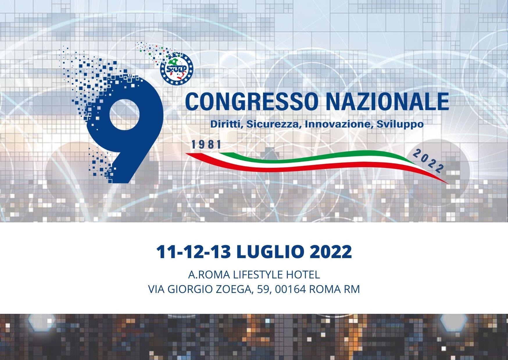 9°Congresso Nazionale Siulp 11-12-13 Luglio 2022