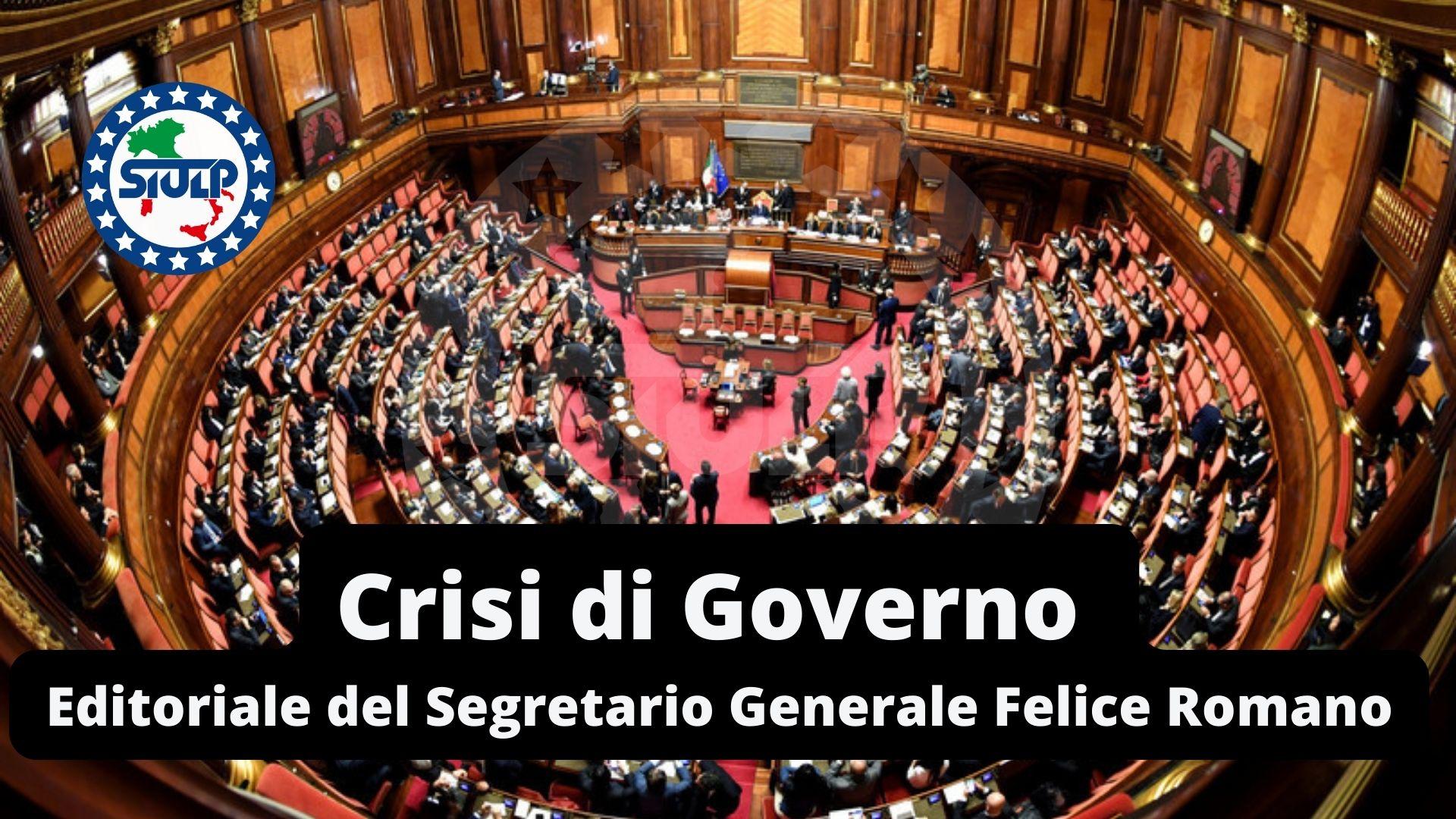Crisi di Governo Editoriale del Segretario Generale Felice Romano