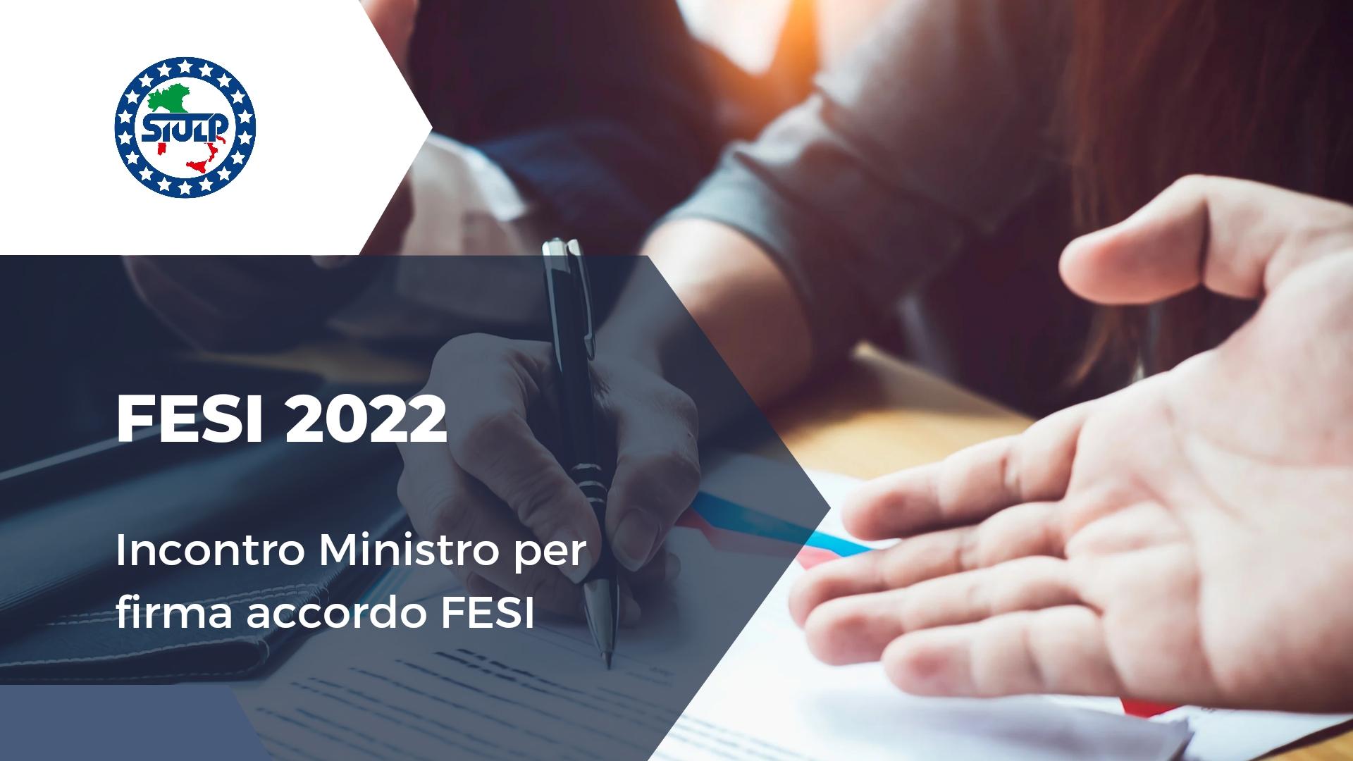 Firmato l'accordo per il Fondo Efficienza Servizio Istituzionali 2022