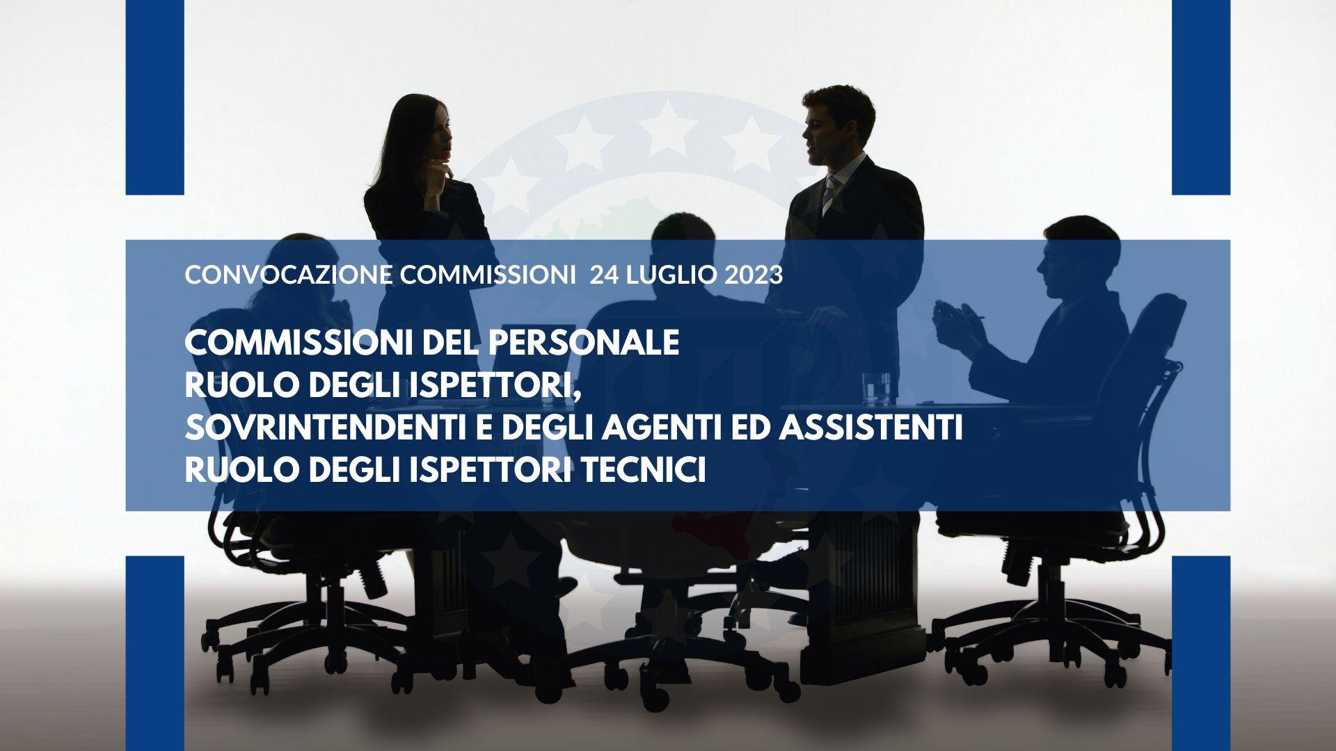 Commissioni per il Personale – Convocazione 24 Luglio 2023