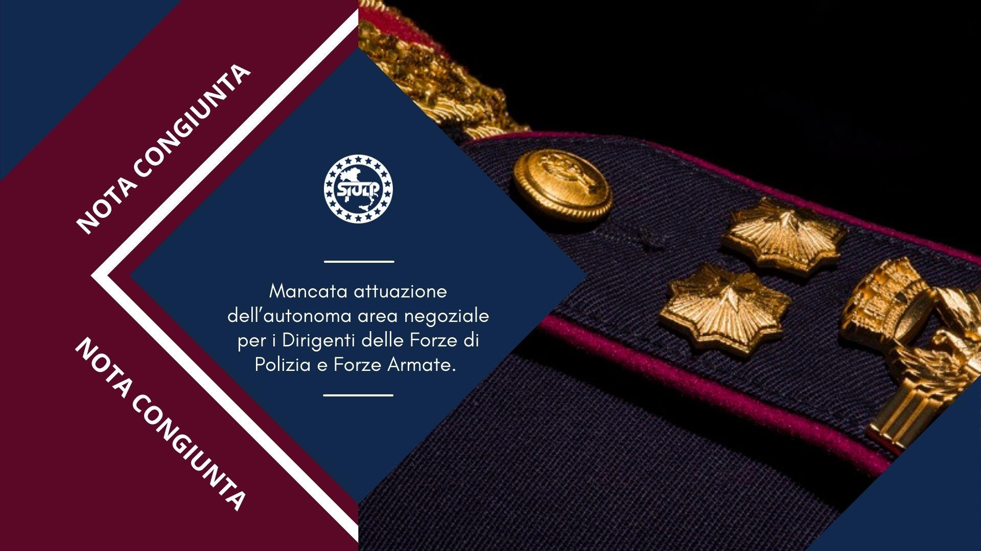Nota Congiunta – Mancata attuazione dell’autonoma area negoziale