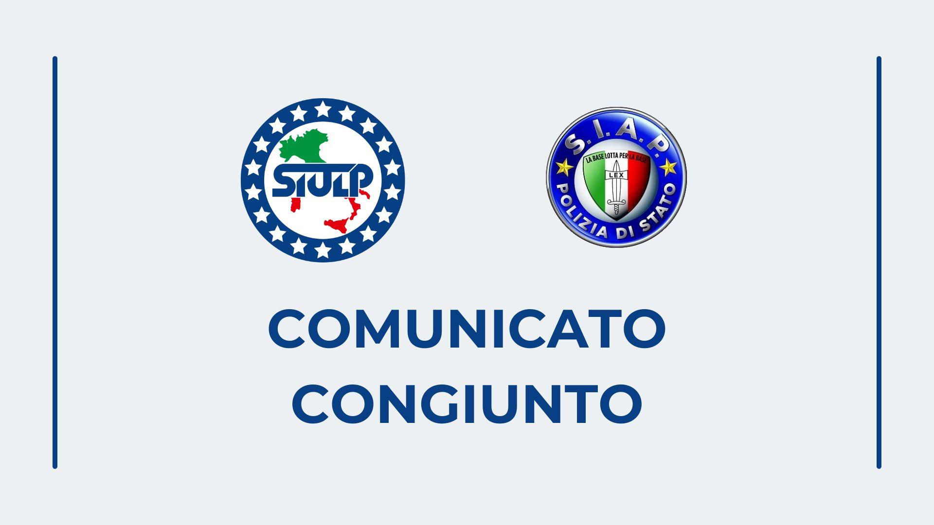 Accolte le nostre richieste confermando che ad oggi non c’è nessuna chiusura dei reparti prevenzione crimine