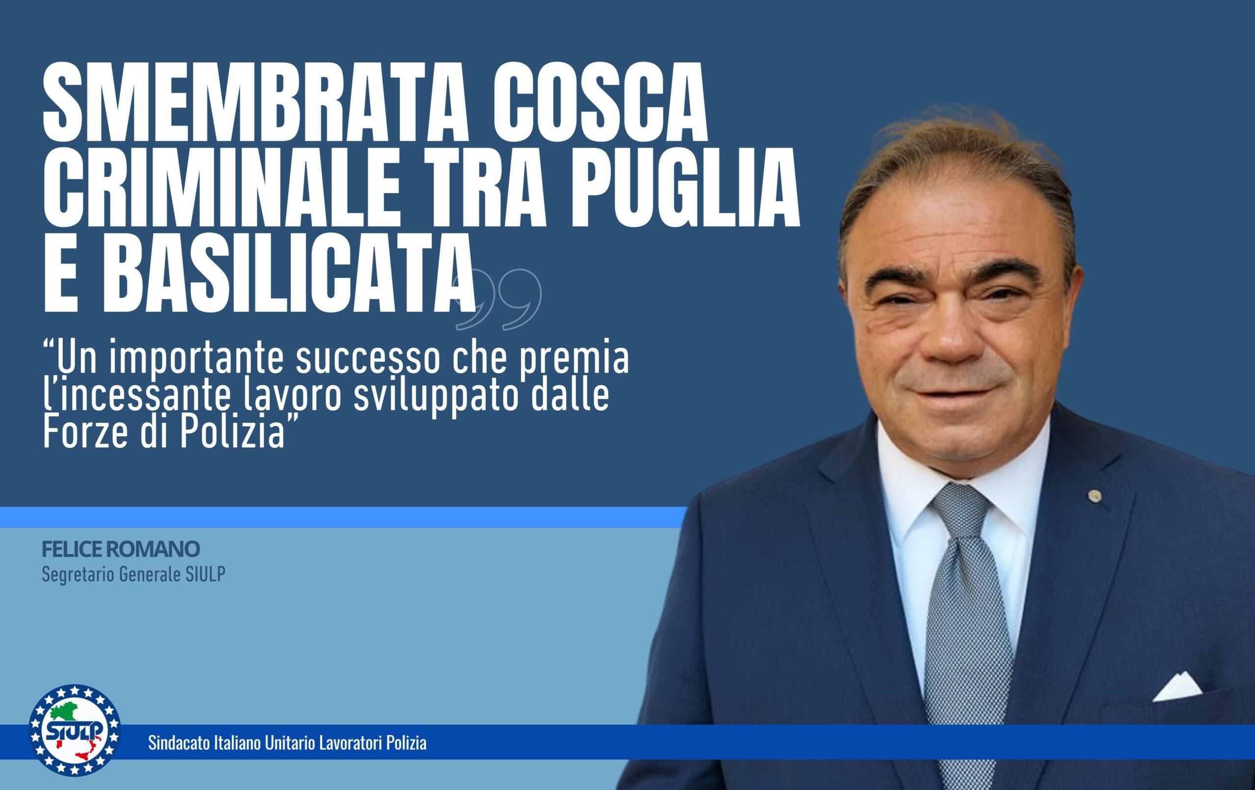 Smembrata cosca criminale tra Puglia e Basilicata