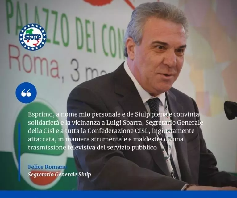 Ingiusto attacco della RAI a Luigi Sbarra segretario della CISL