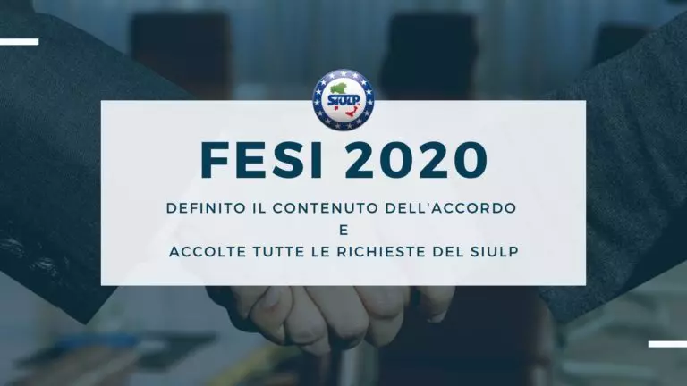Definito il contenuto dell’accordo relativo al FESI 2020