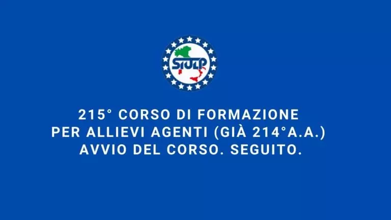 215° Corso di formazione per allievi agenti – Seguito