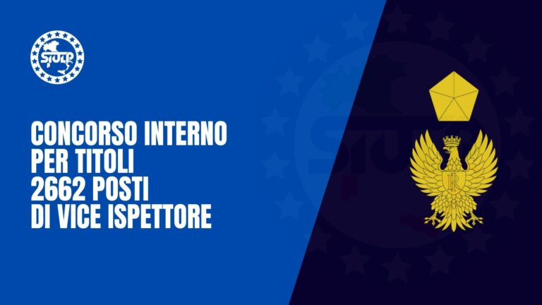 Concorso interno per titoli 2662 posti di vice ispettore