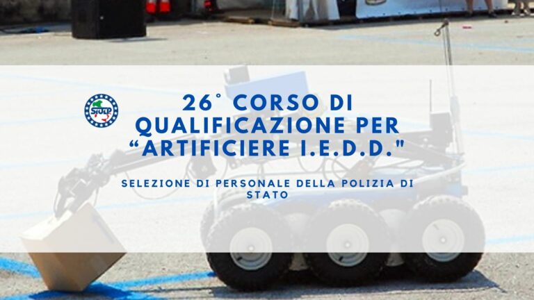 Selezione  Personale 26° Corso  “ARTIFICIERE I.E.D.D.”