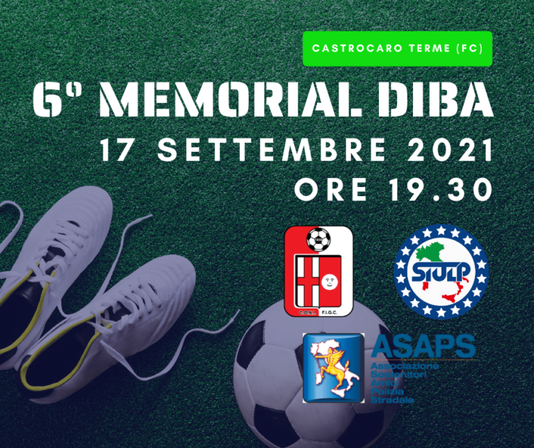 6° Memorial Diba, 17 settembre ore 19.30 Castrocaro Terme (FC)
