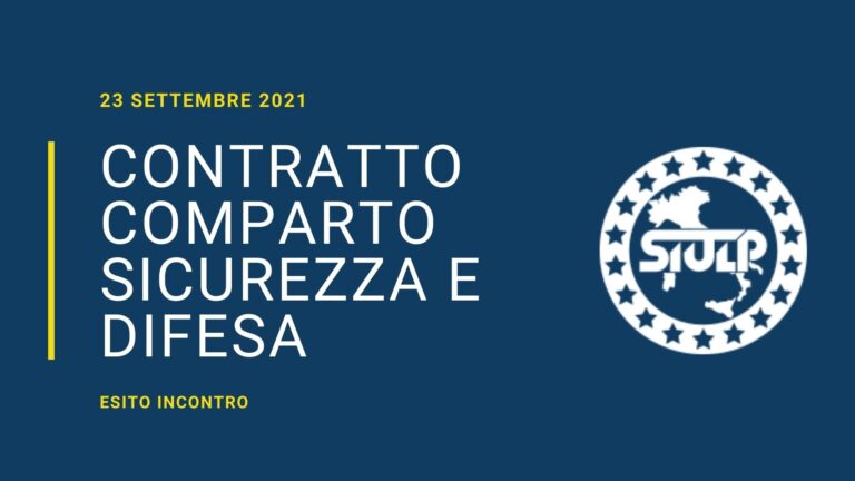 Contratto Comparto Sicurezza e Difesa – Esito incontro