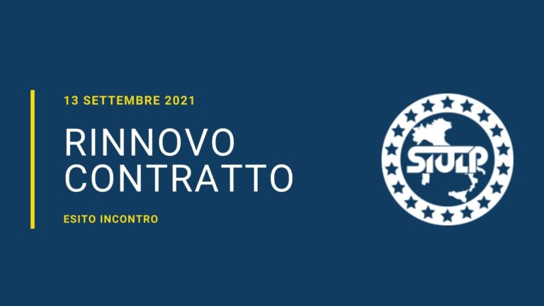 Esito incontro 13 Settembre 2021 – RINNOVO CONTRATTUALE
