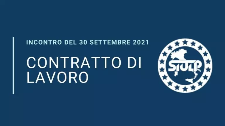 Contratto di lavoro incontro del 30 settembre 2021