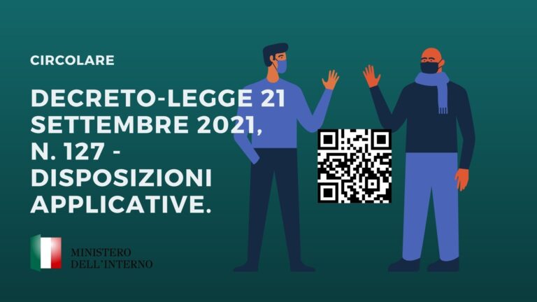 Decreto-legge 21 settembre 2021, n. 127 – Disposizioni applicative.