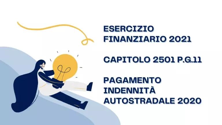 Esercizio finanziario 2021 – Pagamento indennità autostradale 2020