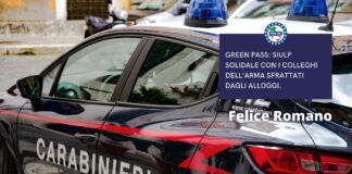 GREEN PASS: SIULP solidale con i colleghi dell’Arma sfrattati dagli alloggi.