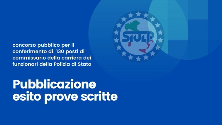 Esito prove scritte concorso pubblico 130 posti commissario