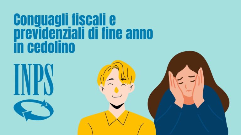 Conguagli fiscali e previdenziali di fine anno in cedolino