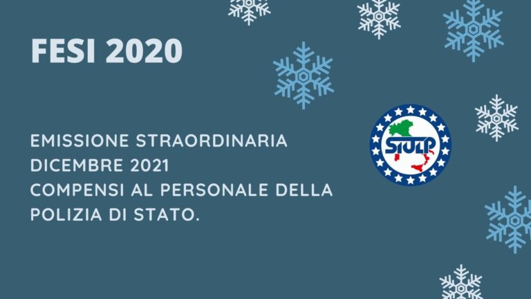 FESI 2020 – Emissione straordinaria Dicembre 2021