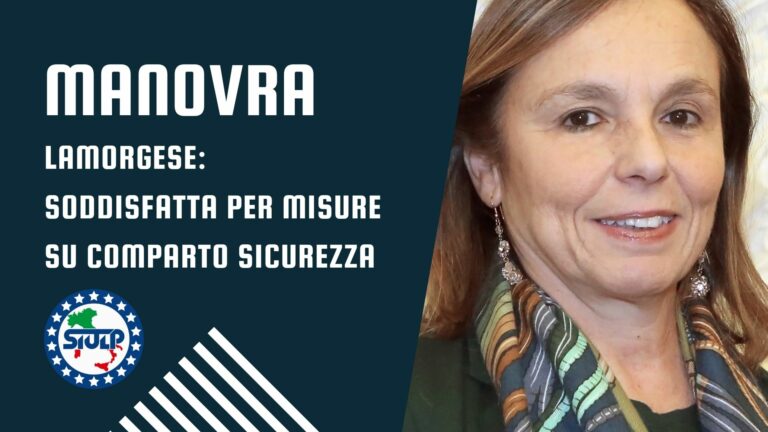 MANOVRA: Lamorgese: soddisfatta per misure su Comparto Sicurezza