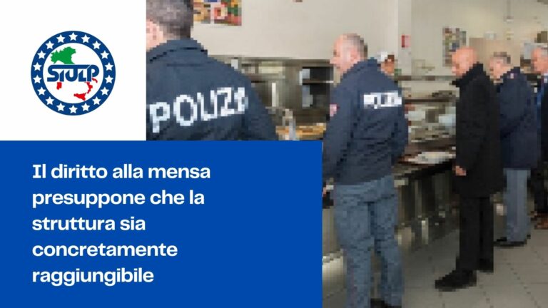 Il diritto alla mensa presuppone che la struttura sia concretamente raggiungibile