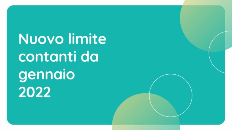 Nuovo limite contanti da gennaio 2022