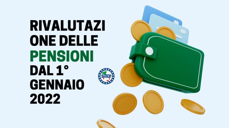 Rivalutazione delle pensioni dal 1° gennaio 2022