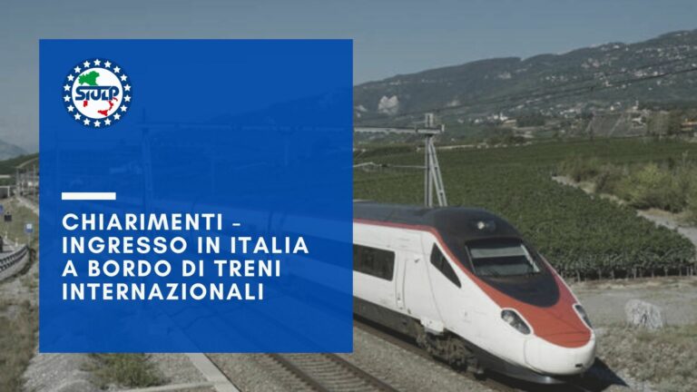 Chiarimenti – Ingresso in Italia a bordo di treni internazionali