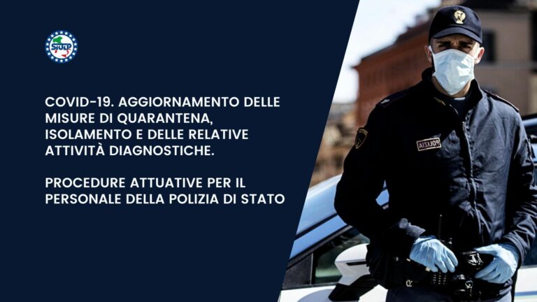 Covid-19 – Aggiornamento misure di quarantena, isolamento e attività diagnostiche