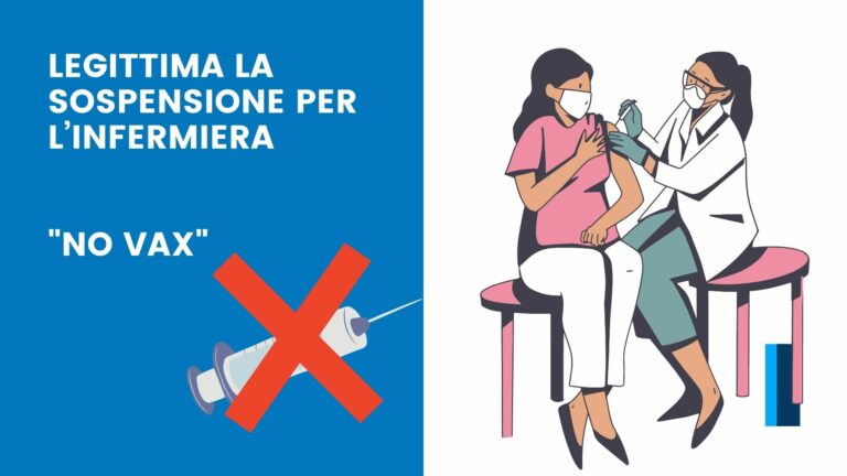 Legittima la sospensione per l’infermiera “no vax”