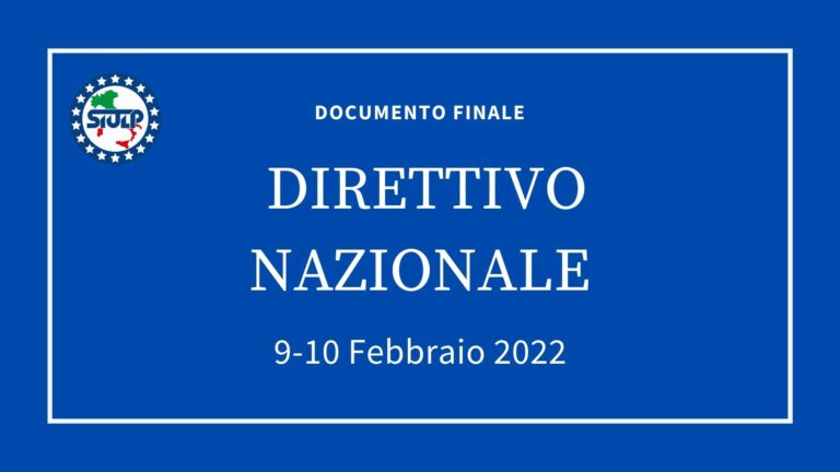 Documento Finale Direttivo Nazionale 9-10 Febbraio 2022