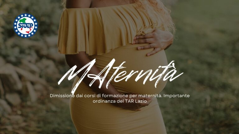 Dimissione dai corsi di formazione per maternità. Importante ordinanza del TAR Lazio