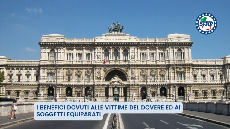 I benefici dovuti alle vittime del dovere ed ai soggetti equiparati