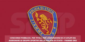 Concorso pubblico, per titoli, assunzione 21 atleti Fiamme Oro del 15 Marzo 2022