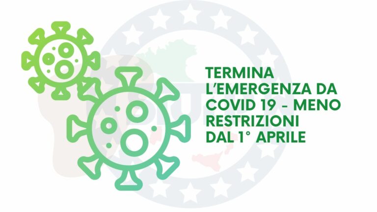 Termina l’emergenza da Covid 19 – meno restrizioni dal 1° aprile