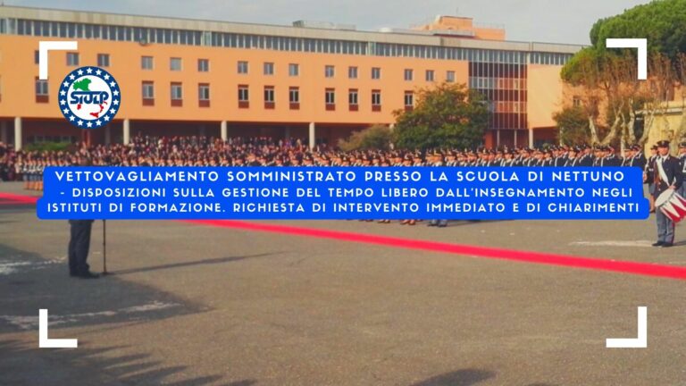 Vettovagliamento somministrato presso la Scuola di Nettuno