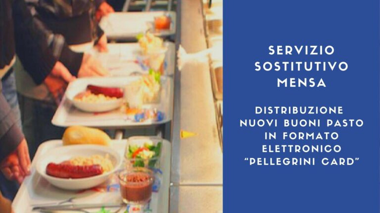 Distribuzione nuovi buoni pasto in formato elettronico “PELLEGRINI CARD”