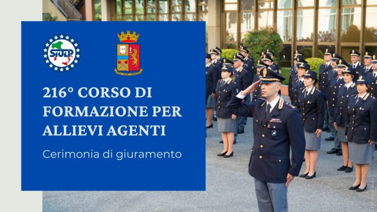 Cerimonia di giuramento – 216° Corso di formazione per allievi agenti